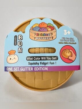 Squishy Dumpling Toy Mystery Rainbow Glitter Edition Kawaii Stress Relief